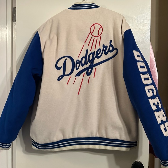 MLB Genuine Merchandise Reversible Los Angeles Dodgers Varsity Jacket NWOT - Picture 2 of 14